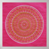 Golden wiel Mandala Poster (Voorkant)