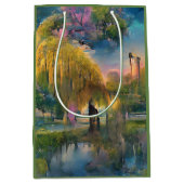 Golden Willow Tree op zonsondergang door Abstract Medium Cadeauzakje (Voorkant)