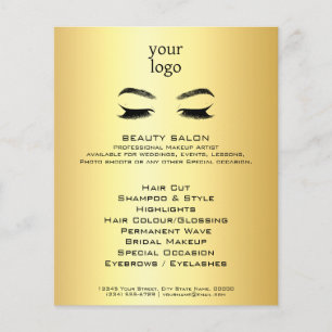 Golden Wimpers & Wenkbrauw Schoonheidssalon Flyer