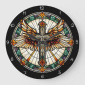 Golden Winged Cross Grote Klok (Voorkant)