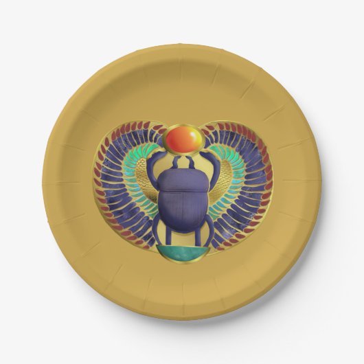 Golden Winged Scarab Papieren Bordje (Voorkant)