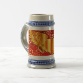 Golden Wings Heart 22 oz Stein Bierpul (Voorkant links)