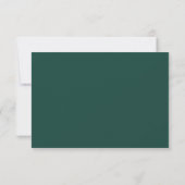 Golden Wisps Emerald Green Photo Wedding RSVP Kaartje (Achterkant)