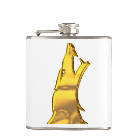 Golden Wolf Head flacon enveloppé blanc (Devant)