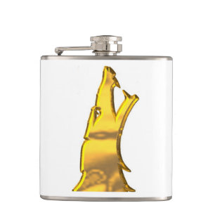 Golden Wolf Head flacon enveloppé blanc