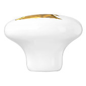 Golden Wolf Head keramische knop (Zijkant)