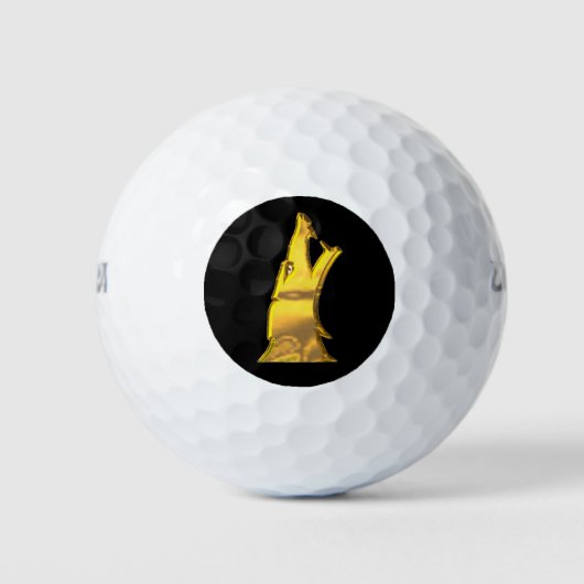 Golden Wolf Head noir Wilson Ultra balle de golf 3 (Devant)