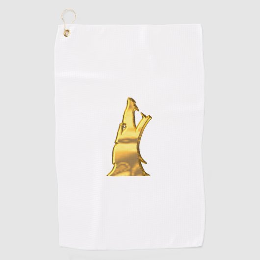 Golden Wolf Head serviette de golf (Devant)