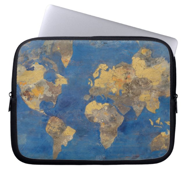 Golden World Laptop Sleeve (Voorkant)