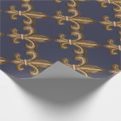 Golden Wough Iron Fleur de Lis Custom Cadeaupapier (Hoek)