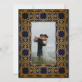 Golden Woven Celtic Knot Invitation Kaart (Voorkant)