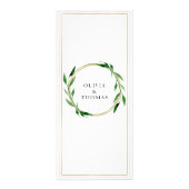 Golden Wreath Bruiloft Menu (Achterkant)