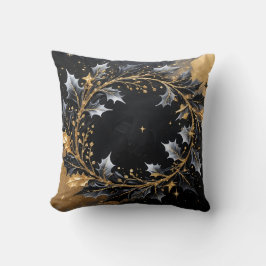 Golden Wreath Glamour Throw Pillow Kussen
