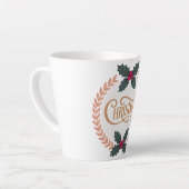 “Golden Wreath of Christmas Elegance” Latte Mok (Linkerhoek)