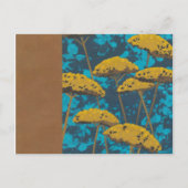 Golden Yarrow Garden met Blue Background Briefkaart (Voorkant)