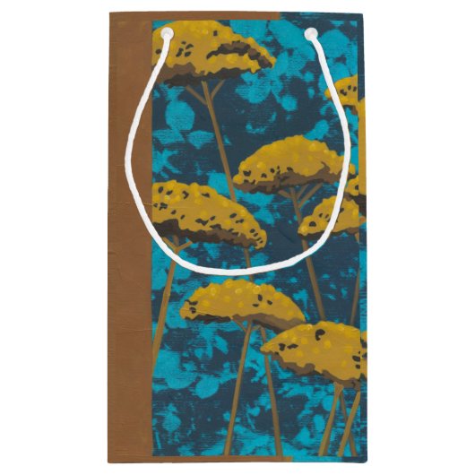 Golden Yarrow Garden met Blue Background Klein Cadeauzakje (Achterkant)