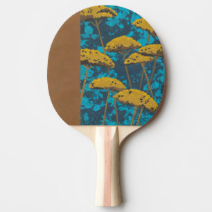 Golden Yarrow Garden met Blue Background Tafeltennisbatje