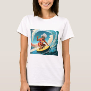 Golden Years Surf Queen verovert de oceaan T-shirt