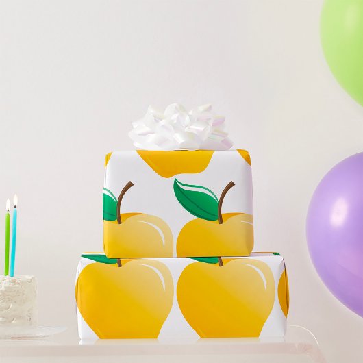 Golden Yellow Apple Cadeaupapier
