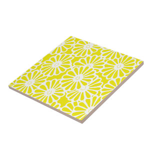 Golden Yellow Asian Moods Floral Tegeltje