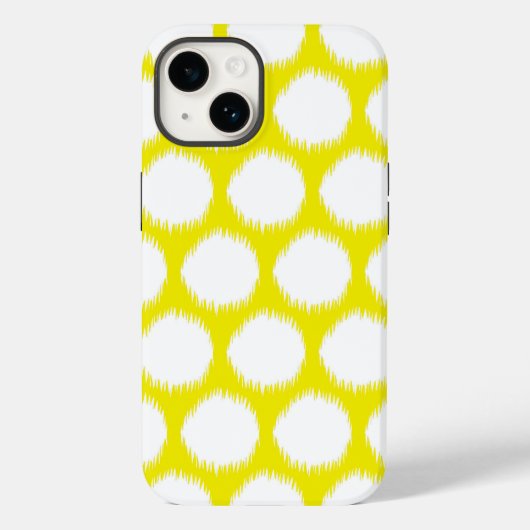 Golden Yellow Asian Moods Ikat Stippen Case-Mate iPhone Case (Achterkant)