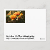 Golden Yellow Butterfly Briefkaart (Achterkant)