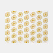 Golden Yellow Daisies Print, Daisy Floral Pattern Deurmat (Voorkant)