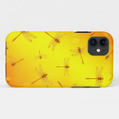 Golden Yellow Dragonfly Pattern; Case-Mate iPhone Case (Achterkant (horizontaal))