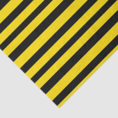 Golden Yellow en Black Stripes Tissuepapier (Detail)
