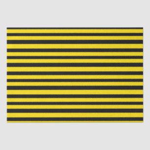 Golden Yellow en Black Stripes Tissuepapier