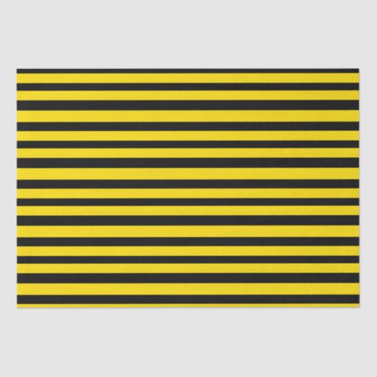 Golden Yellow en Black Stripes Tissuepapier (Voorkant)