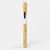 Golden Yellow en White Mini Tegel Design Case-Mate iPhone Case (Achterkant/rechts)