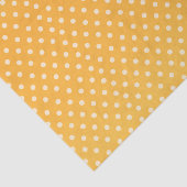 Golden Yellow en White Polka Dots Tissuepapier (Detail)