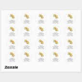 Golden Yellow Fall Leaves Ronde Sticker (Vel)