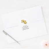 Golden Yellow Fall Leaves Ronde Sticker (Envelop)