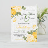 Golden Yellow Flowers Kaart (Staand voorkant)