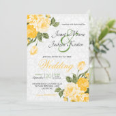 Golden Yellow Flowers Kaart (Staand voorkant)