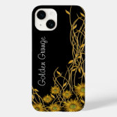 Golden Yellow Grunge Flowers Vine Custom Case-Mate iPhone Case (Achterkant)