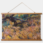 Golden Yellow Laceleaf Japanese Maple Tree Hangend Wandkleed (Voorkant)