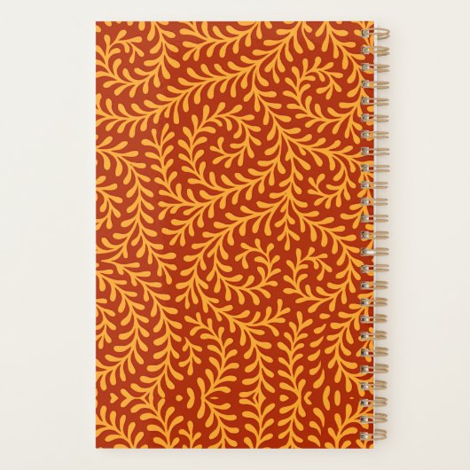 Golden Yellow Leafy Vine Pattern  (Dos)