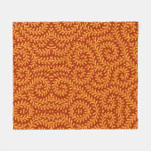 Golden Yellow Leafy Vine Pattern  Fleece Deken (Voorkant (Horizontaal))