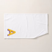 Golden Yellow Monogram on White (Serviette à main)