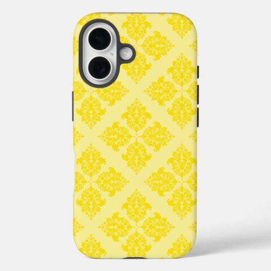 Golden Yellow Moroccan Damask Case-Mate iPhone Case (Achterkant)