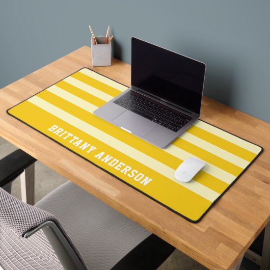 Golden Yellow & Pastel Yellow Stripes Nom du Motif (Bureau 2)
