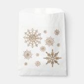 Golden Yellow Snowflake Shapes Bedankzakje (Voorkant)