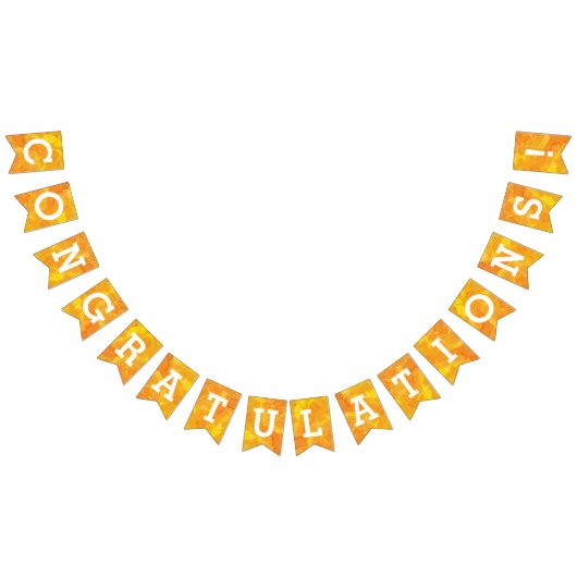 Golden Yellow Waterverf gefeliciteerd Vlaggetjes (Alle)