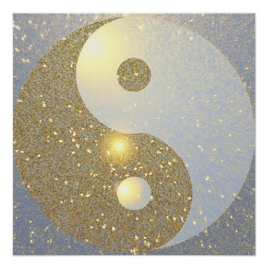 Golden Ying Yang Perfect Poster (Voorkant)