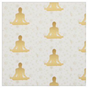 Golden Yoga Meditation Fabric Stof