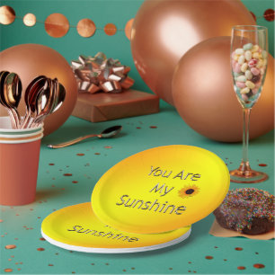 Golden You are My Sunshine, Party Paper Borden Papieren Bordje