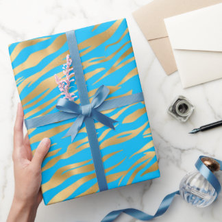 Golden Zebra Cadeaupapier